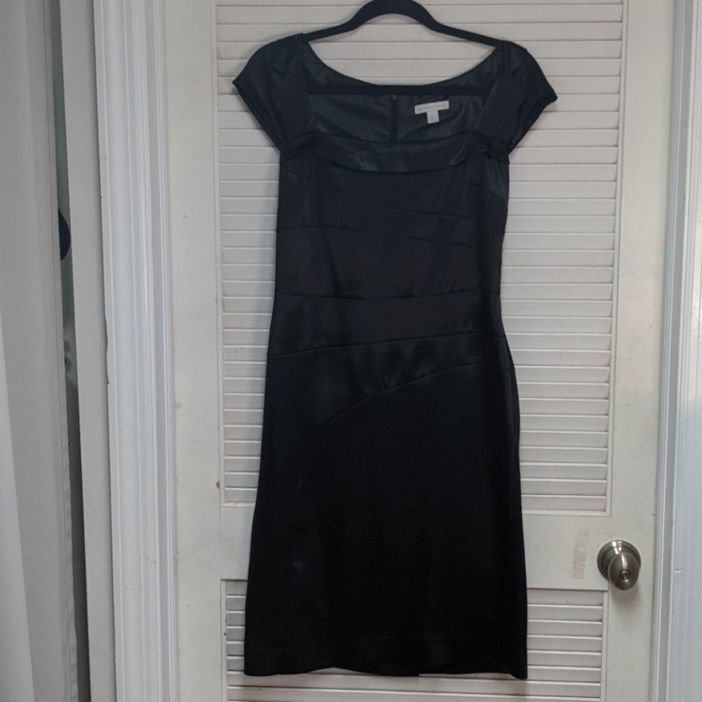 New York & company black shiny dress
